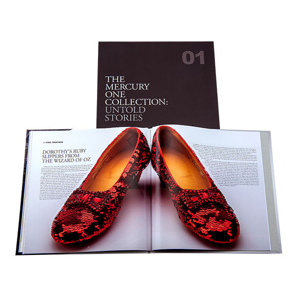 Dorothy's ruby slippers page from Mercury One Collection: Untold Stories Vol. 1 coffee table book 